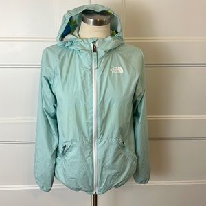 North Face Youth Girls Hooded Light Weight Rain Jacket Size large 14/16